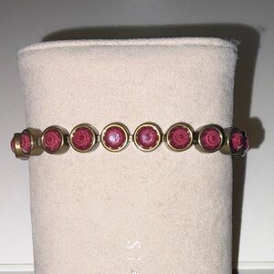 Touchstone Crystal Gold Bracelet with Pink Accents